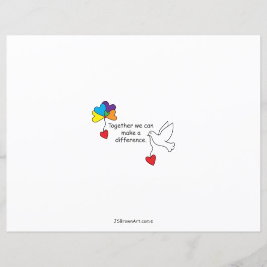 Rett unser Planet_Flat Papier Blatt 11"x 8,5" (Rückseite)