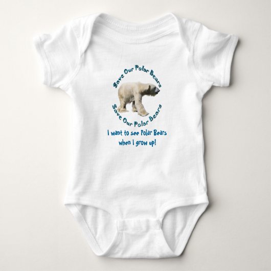 Rett Unser Polar Bears Baby will Polar Bears zu se Baby Strampler (Vorderseite)
