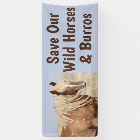 Rett Unser Wild Horses 2.5 x 6 Banner (Vertikal)