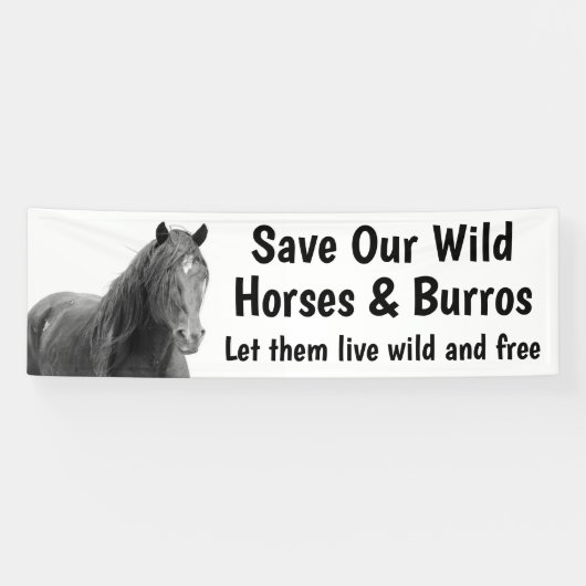 Rett Unser Wild Horses 2.5 x 8 Banner (Horizontal)
