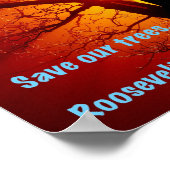 Rett unsere Bäume, Roosevelt Island, New York City Poster (Ecke)