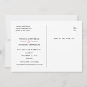 Rett UNSERE Datumshochzeit | Elegantes Skript Einladung (Rückseite)