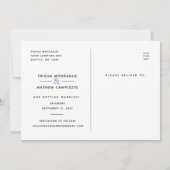 Rett UNSERE Datumshochzeit | Elegantes Skript Einladung (Rückseite)