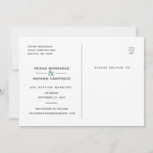 Rett UNSERE Datumshochzeit | Elegantes Skript Einladung (Rückseite)