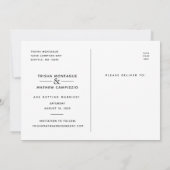 Rett UNSERE Datumshochzeit | Elegantes Skript Einladung (Rückseite)