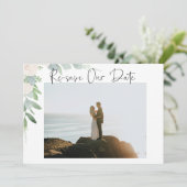 Rett unsere Datumskarte - Aquarellfarben Save The Date (Stehend Vorderseite)