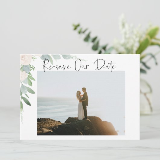 Rett unsere Datumskarte - Aquarellfarben Save The Date (Stehend Vorderseite)