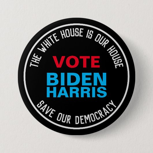 Rett unsere Demokratieabstimmung BIDEN HARRIS Kamp Button (Vorderseite)