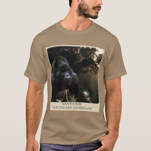 "Rett unsere Gorillas im Gebirge" T - Shirt für Wi (Vorderseite)