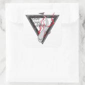 rett unsere Haie SOS Blumendreieck Quadratischer Aufkleber (Tasche)