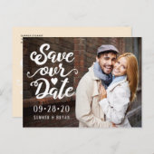 Rett unsere Hochzeit | Handgeschriebenes Foto Postkarte (Vorne/Hinten)