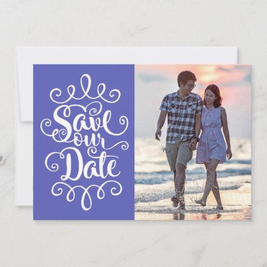 Rett unsere Hochzeit | Handgeschriebenes Verzierte Einladung (Vorderseite)