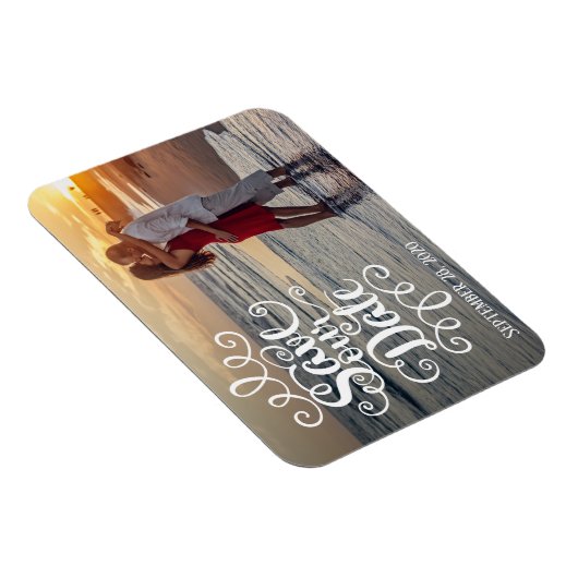 Rett unsere Hochzeit | Handgeschriebenes Verzierte Magnet (Rechte Seite)