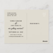 Rett unsere Hochzeit | Handgeschriebenes Verzierte Postkarte (Rückseite)