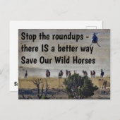 Rett unsere Kampagne "Wilde Pferde" Postkarte (Vorne/Hinten)