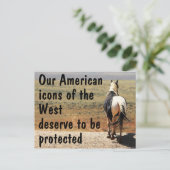 Rett unsere Kampagne "Wilde Pferde" Postkarte (Stehend Vorderseite)