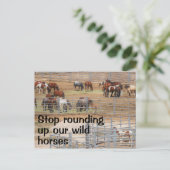 Rett unsere Kampagne "Wilde Pferde" Postkarte (Stehend Vorderseite)