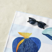 Rett unsere Meere | Gefährdete Meerestiere Kinder Strandtuch (Beispiel)