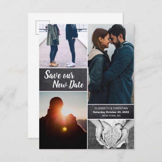 Rett unsere neuen Date Wedding Postkarten mit mode (Vorne/Hinten)