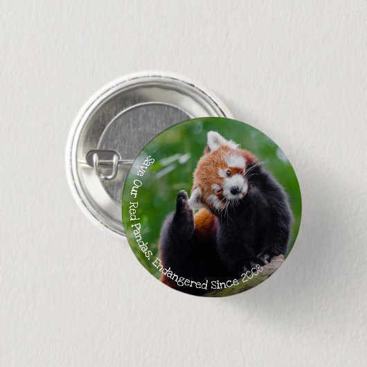Rett unsere Red Pandas Button (Vorne & Hinten)