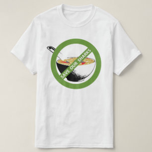 RETT UNSERE SHARKS Verbot Haifischflossensuppe T-Shirt