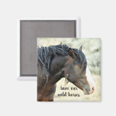 Rett unsere wilden Mustangs aus dem Westen Magnet (Vorderseite/Rückseite)