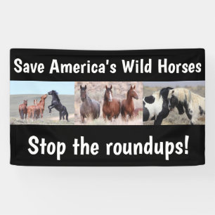 Rett Unsere Wilden Pferde 3 x 5 Banner