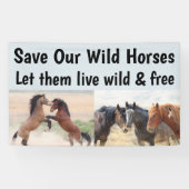 Rett Unsere Wilden Pferde 3 x 5 Banner (Horizontal)