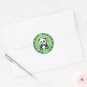 Rett unsere Wildlife Stickers, Panda Graphic Runder Aufkleber (Umschlag)