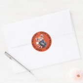 Rett unsere Wildlife Stickers, Red Panda Graphic Runder Aufkleber (Umschlag)
