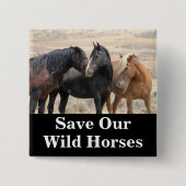 Rett unsere Wildpferde Button (Vorderseite)