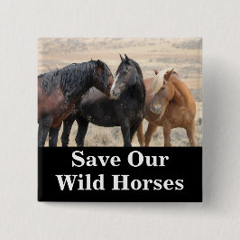 Rett unsere Wildpferde Button