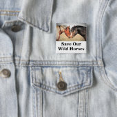 Rett unsere Wildpferde Button (Beispiel)