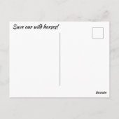 Rett unsere Wildpferde Postkarte (Rückseite)