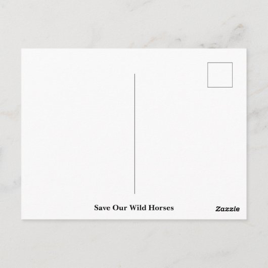 Rett unsere Wildpferde Postkarte (Rückseite)