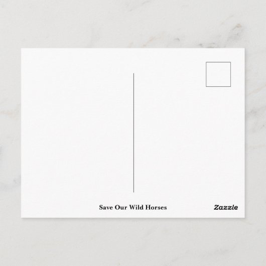 Rett unsere Wildpferde Postkarte (Rückseite)