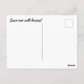 Rett unsere Wildpferde Postkarte (Rückseite)