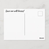 Rett unsere Wildpferde Postkarte (Rückseite)