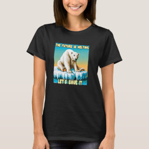 Rett unseren arktischen Sackbär auf dem Schmelzen T-Shirt