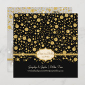 Rett unseren Date Gold Leaf Glitzer Confetti Polka Save The Date (Vorne/Hinten)