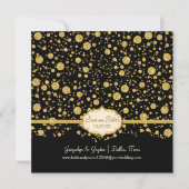 Rett unseren Date Gold Leaf Glitzer Confetti Polka Save The Date (Vorderseite)
