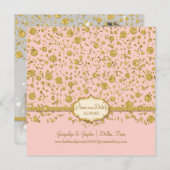 Rett unseren Date Gold Leaf Glitzer Confetti Polka Save The Date (Vorne/Hinten)