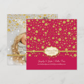 Rett unseren Date Gold Leaf Glitzer Confetti Polka Save The Date (Vorne/Hinten)
