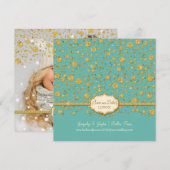 Rett unseren Date Gold Leaf Glitzer Confetti Polka Save The Date (Vorne/Hinten)