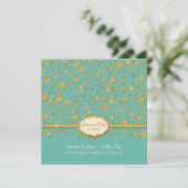 Rett unseren Date Gold Leaf Glitzer Confetti Polka Save The Date (Stehend Vorderseite)