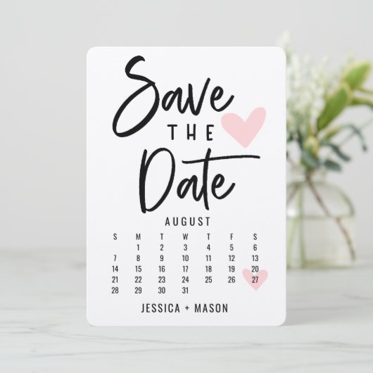 Rett unseren Datumskalender Moderne Rustikale Kraf (Stehend Vorderseite)