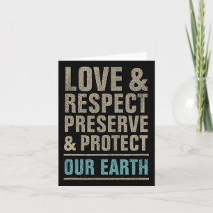 Rett unseren Earth Protect Nature Earth Day Karte