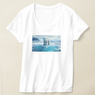 Rett unseren Gletscher - Eisbär auf dem Eisblauen  T-Shirt