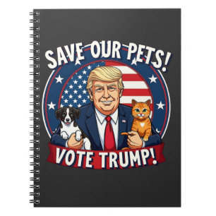 Rett unseren Haustieren, Trump-Tiere für Trump zu Notizblock