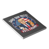 Rett unseren Haustieren, Trump-Tiere für Trump zu Notizblock (angewinkelt)